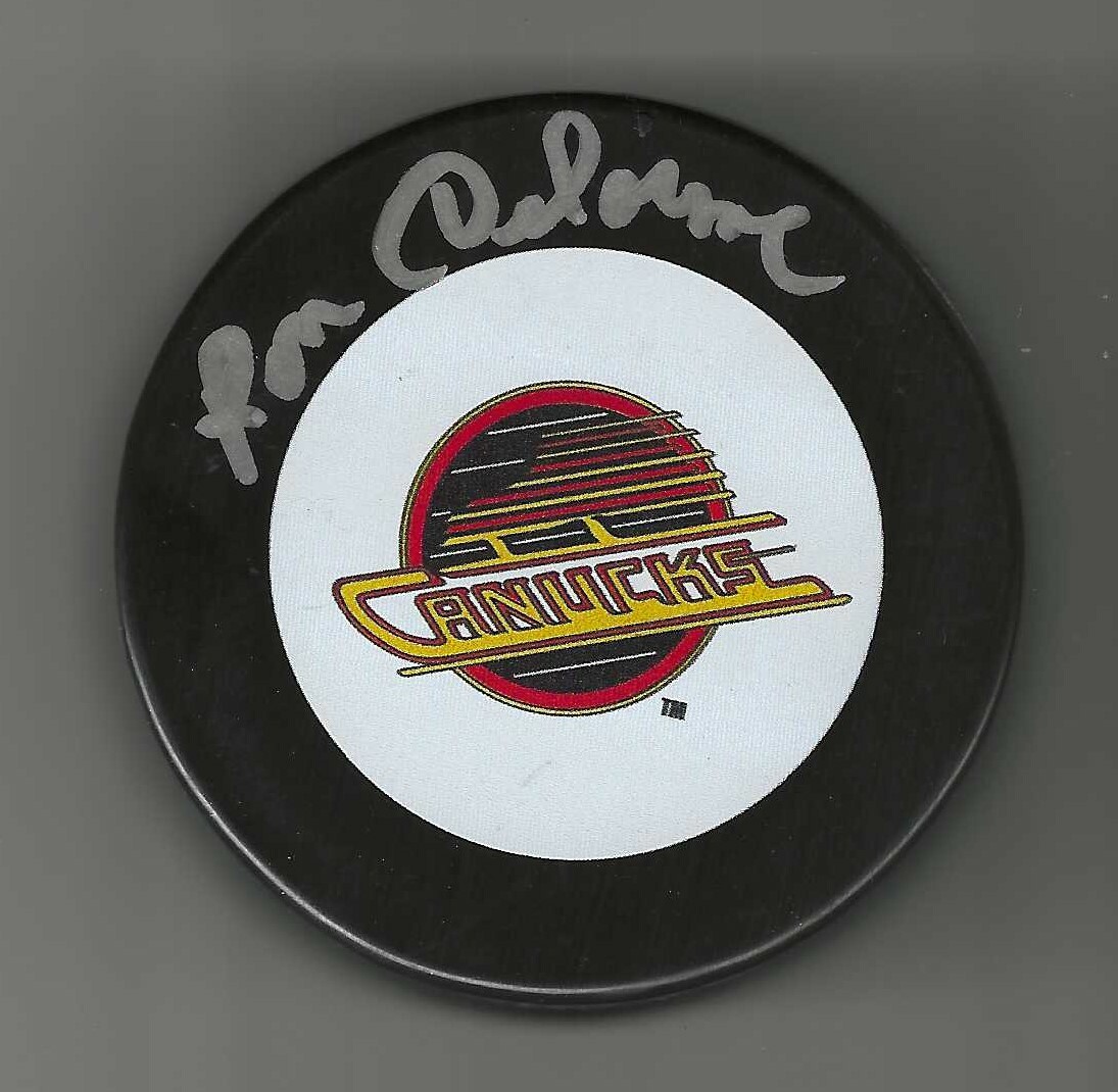 Ron Delorme Signed Vancouver Canucks Puck