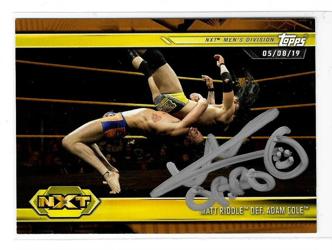Matt Riddle Signed 2019 Topps WWE NXT Bronze Card #92 Orignal Bro Broserweights