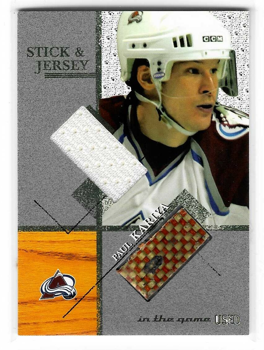 Paul Kariya 2004/05 In The Game Stick & Jersey Card #SJ-18