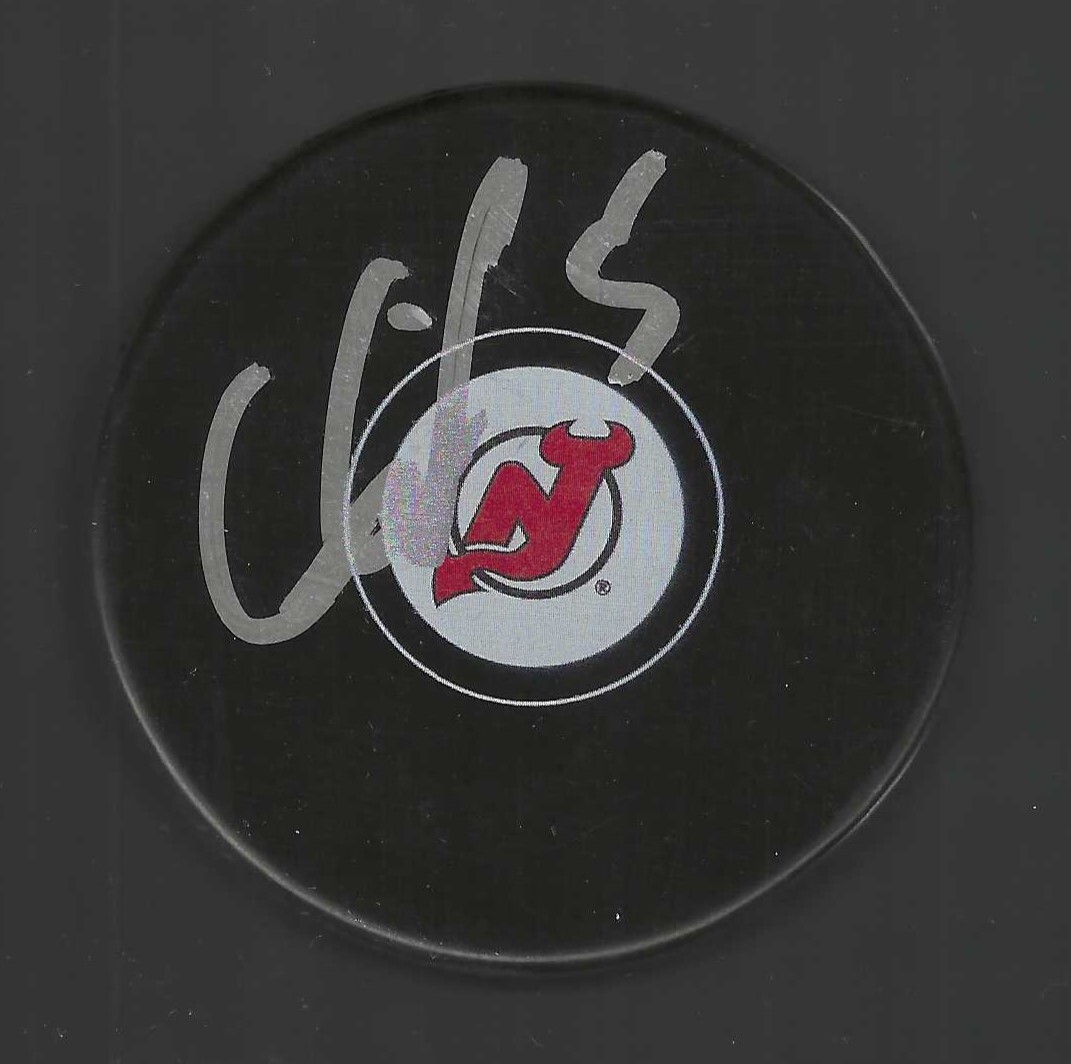 Connor Carrick Signed New Jersey Devils Puck