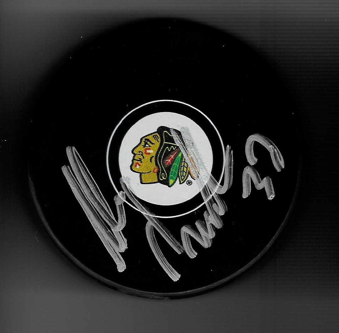 Alain Nasreddine Signed Chicago Blackhawks Puck