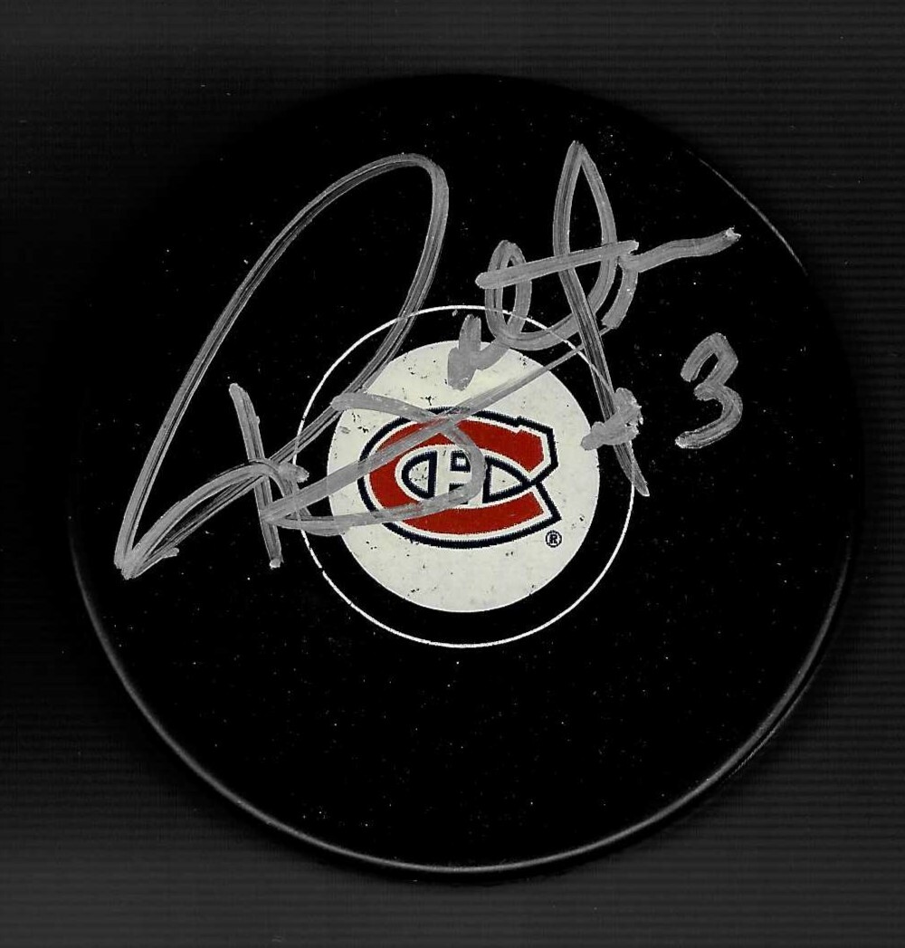 Ric Nattress Signed Montreal Canadiens Puck