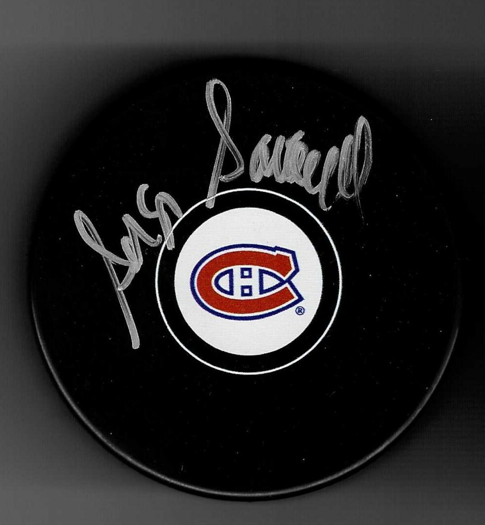 Serge Savard Signed Montreal Canadiens Puck