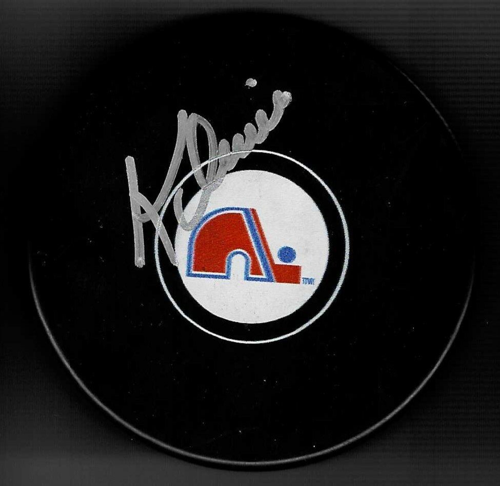 Kevin Divine Signed Quebec Nordiques Puck
