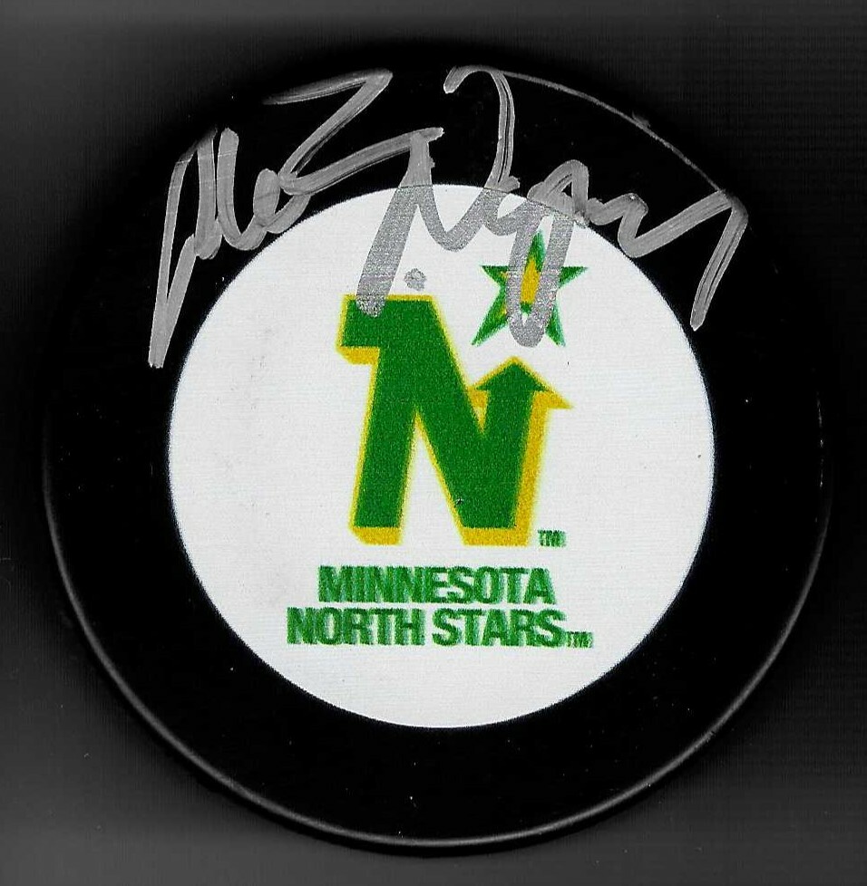 Mark Napier Signed Minnesota North Stars Puck