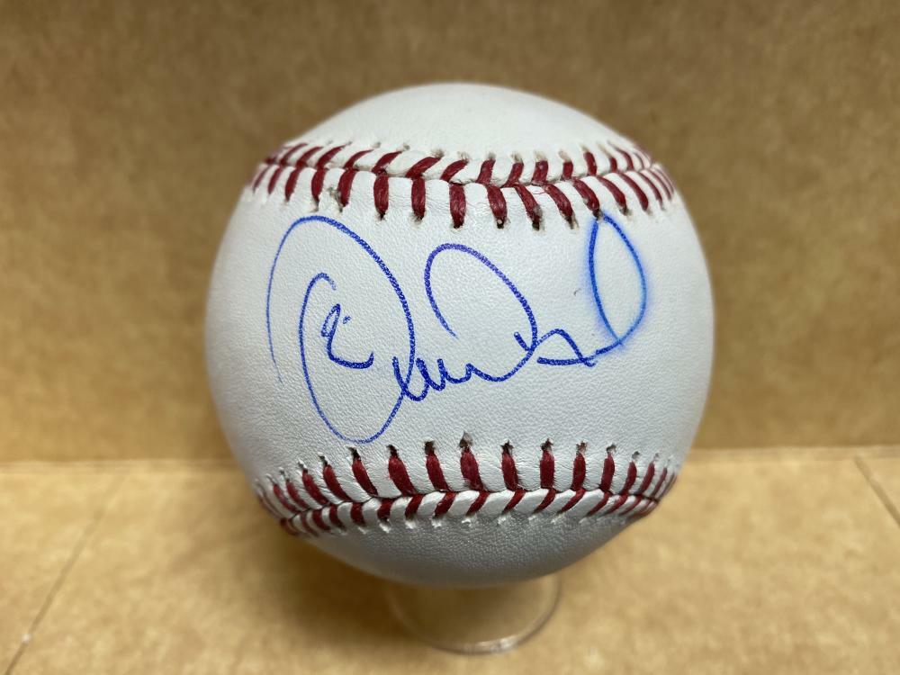 ERICK AYBAR BRAVES/TIGERS/ANGELS SIGNED AUTOGRAPHED M.L. BASEBALL W/ COA