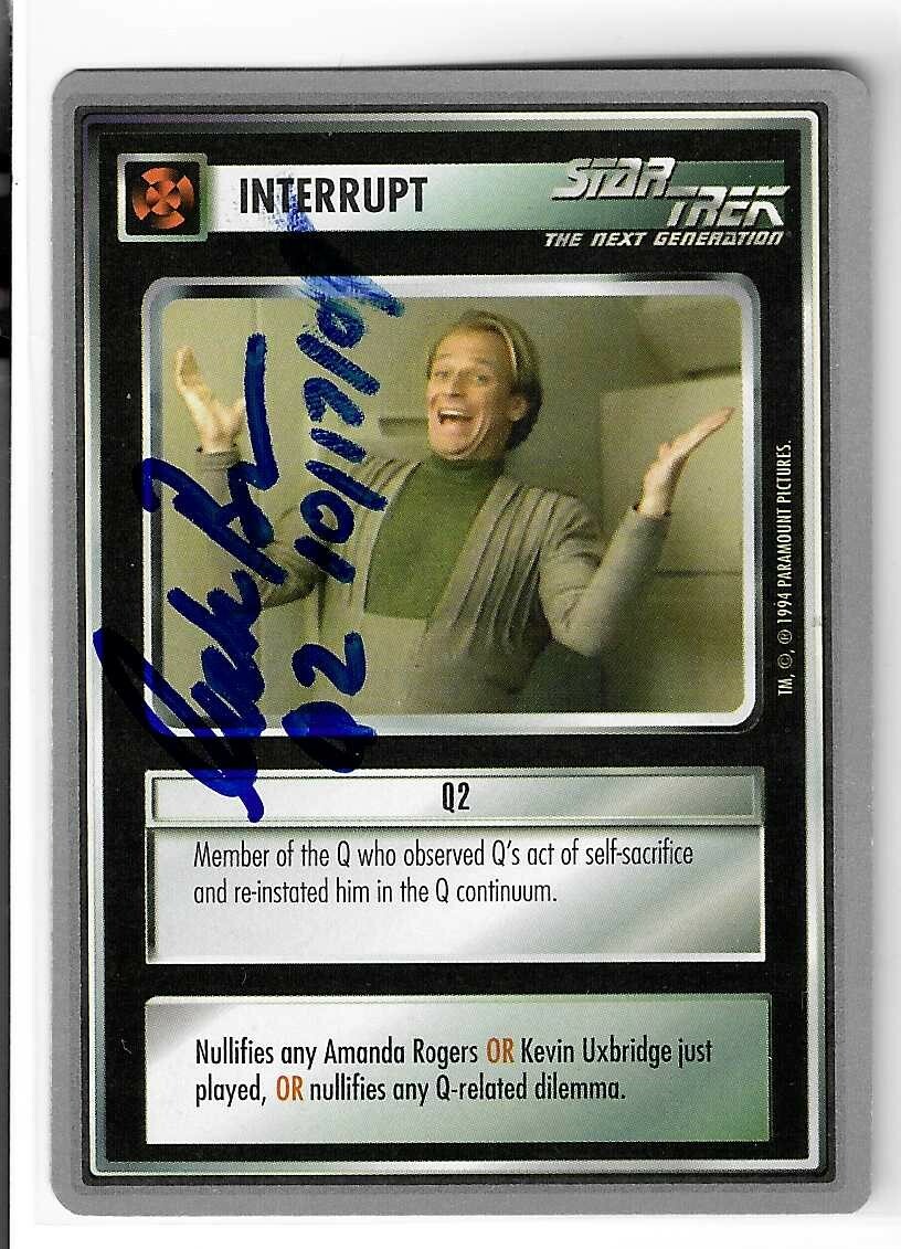 Corbin Bernsen Signed 1994 Star Trek The Next Generation Game Card