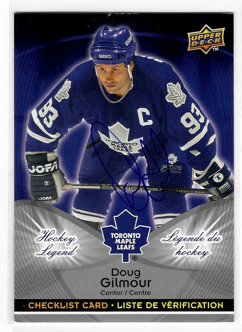 Doug Gilmour Signed 2009/10 Upper Deck McDonalds Card #CL6