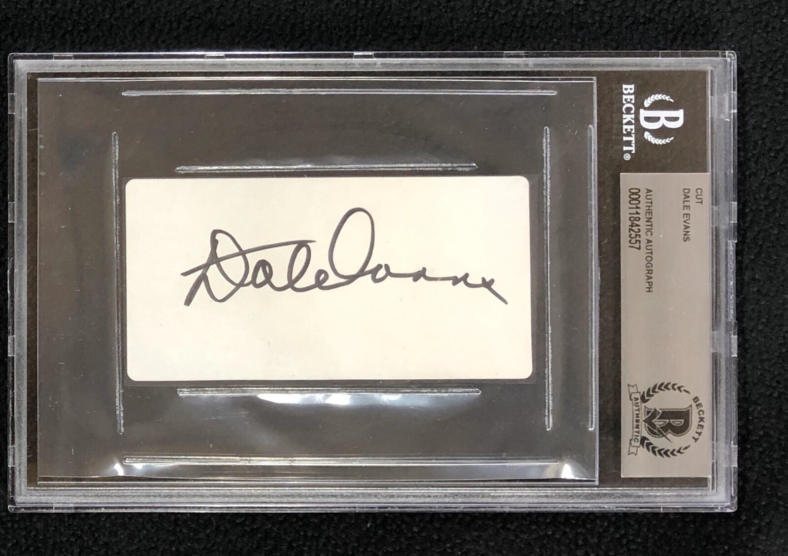 Dale Evans Signed Cut Autograph Beckett Authenticated The Roy Rogers Show