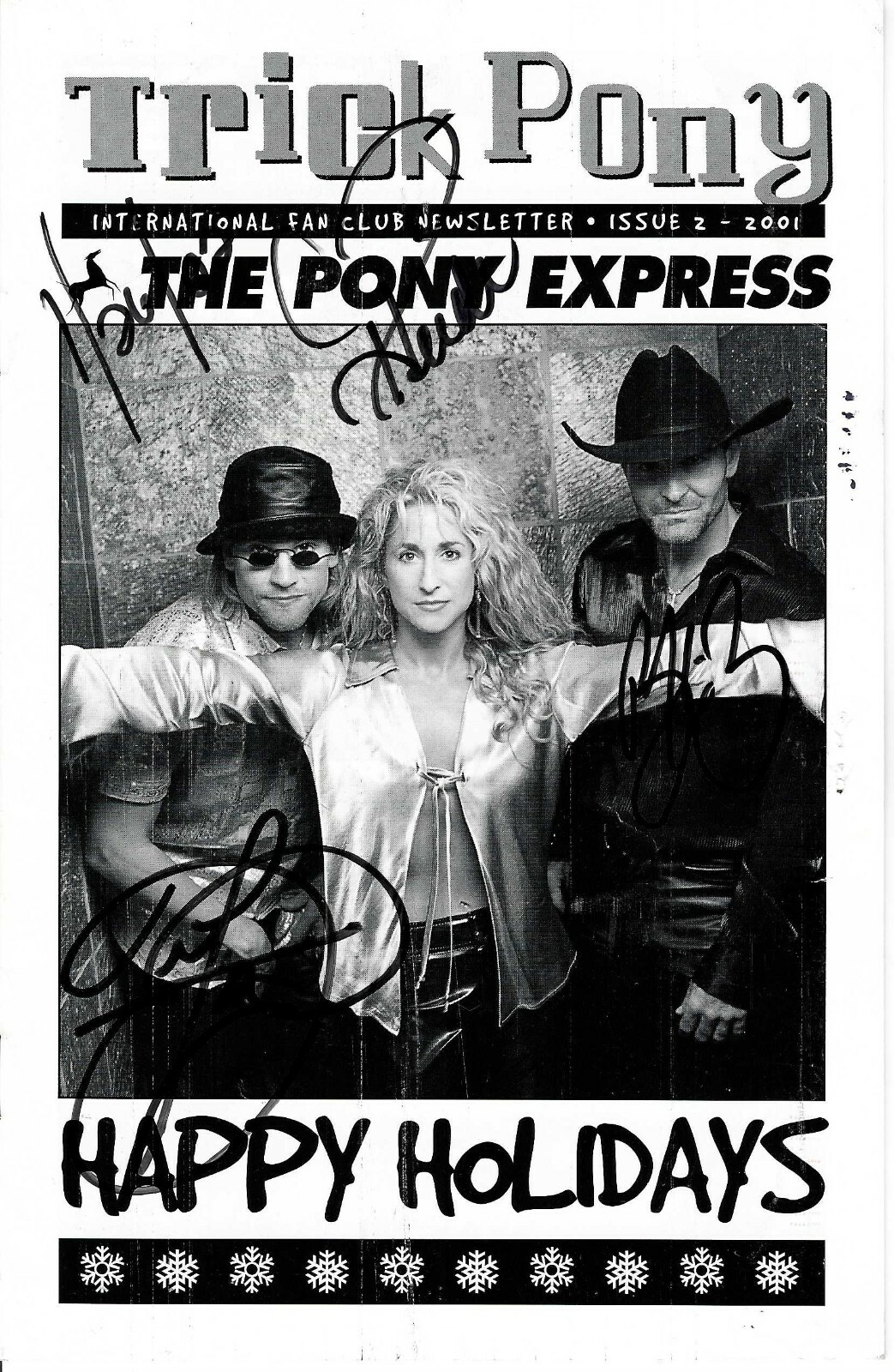 Trick Pony Signed International Fan Club Newsletter Signed By All 3 Members