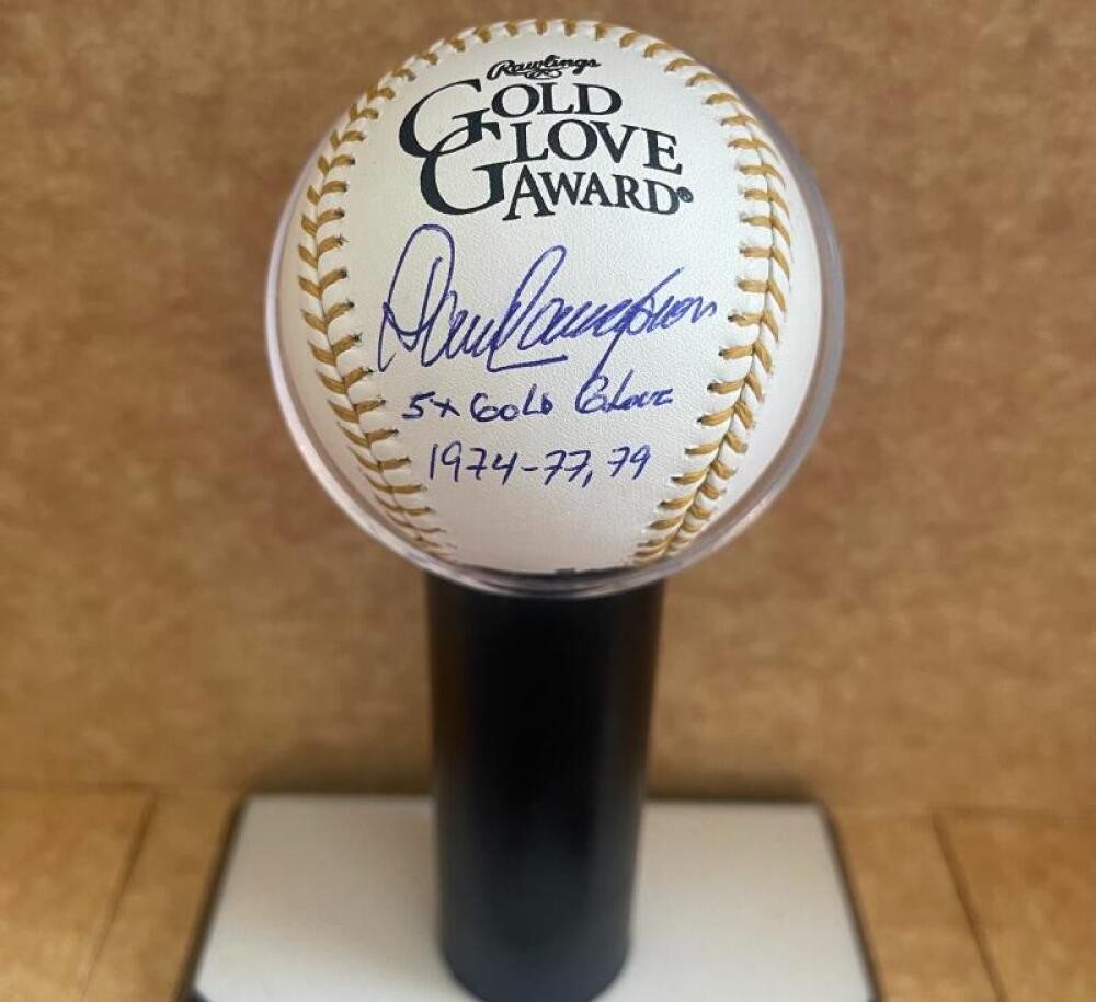 DAVE CONCEPCION 5X GOLD GLOVE 1974-77,79 SIGNED GOLD GLOVE BASEBALL