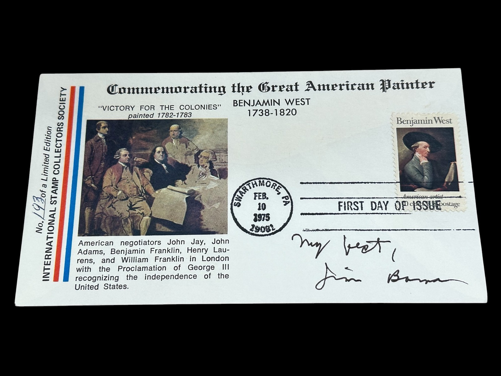 James Bama Western Artist Doc Savage Saturday Evening Post Signed Autograph FDC