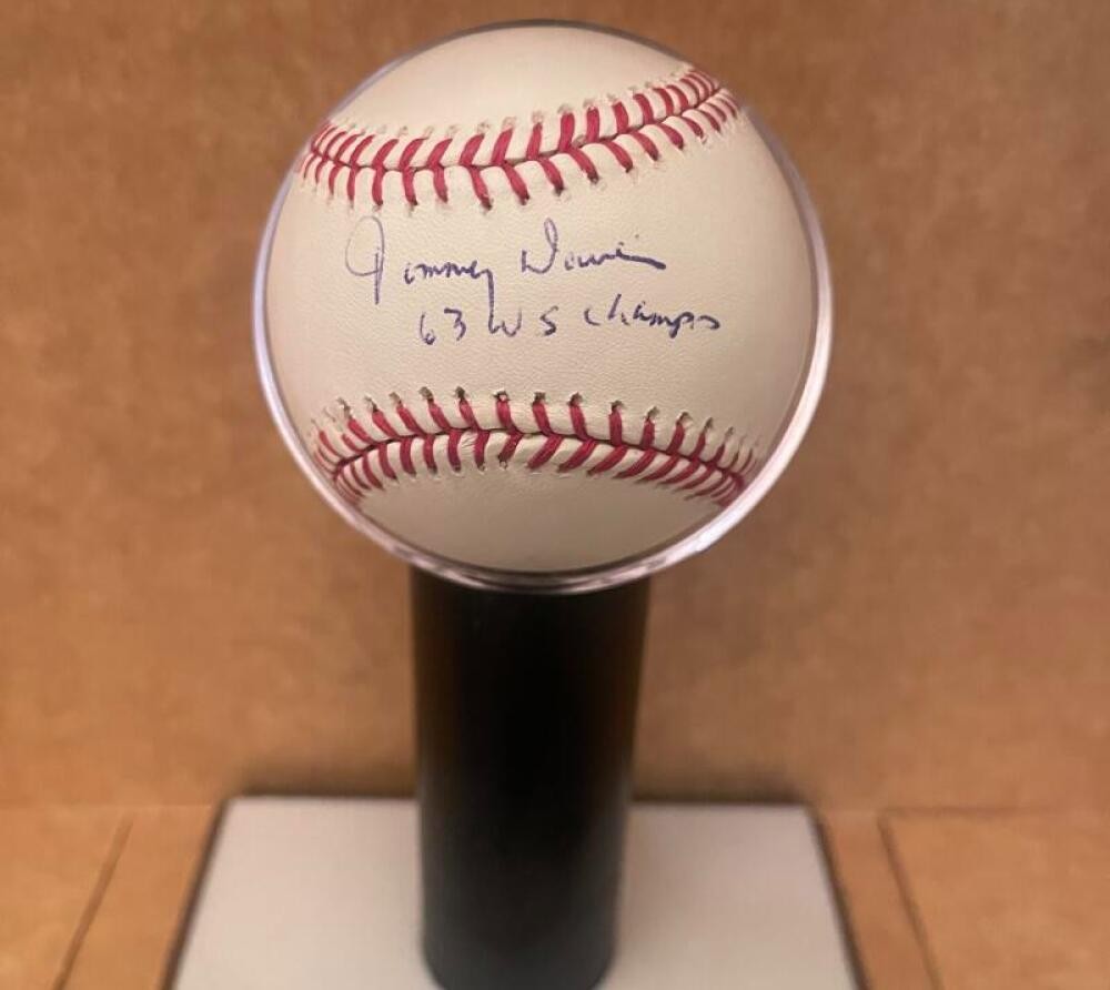 TOMMY DAVIS 63 WS CHAMPS SIGNED AUTO M.L. BASEBALL BECKETT AUTH