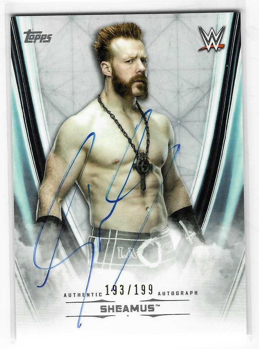 Sheamus 2020 Topps Undisputed WWE Smack Down Autograph Card A-SM 193/199