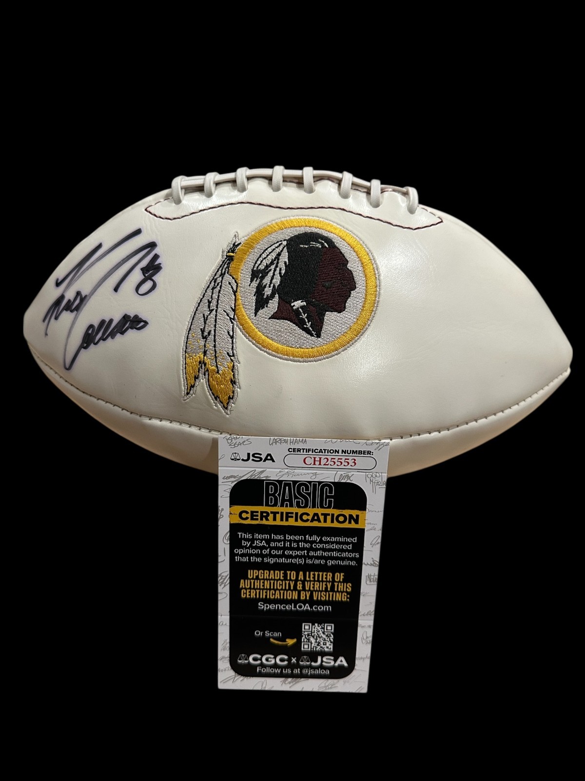 Kirk Cousins Washington Redskins Atlanta Falcons Signed Autograph Football JSA