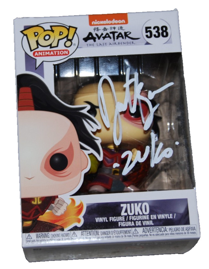 DANTE BASCO signed (THE LAST AIRBENDER) Zuko #538 Funko Pop BECKETT BU41113