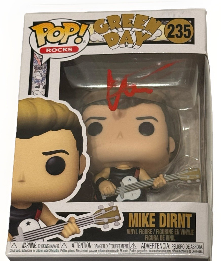 MIKE DIRNT signed (GREEN DAY) autographed #235 Funko Pop BECKETT BAS BU41155