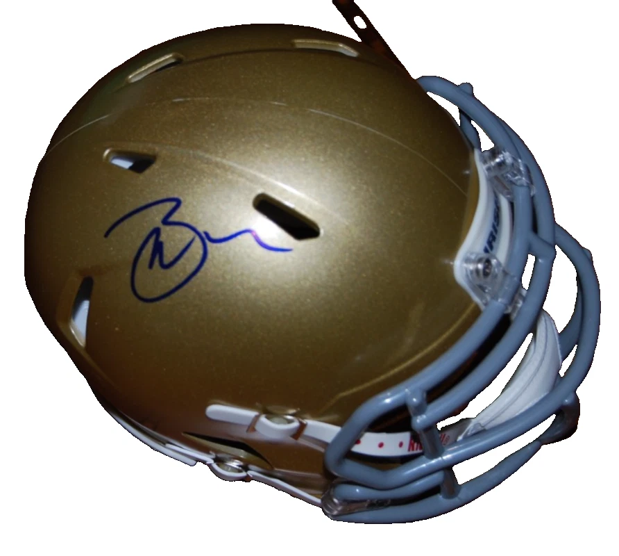 BRADY QUINN signed (NOTRE DAME FIGHTING IRISH) mini helmet BECKETT BU41237
