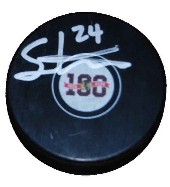 SAM LAFFERTY signed (CHICAGO BLACKHAWKS) Centennial 100 puck BECKETT BU41326