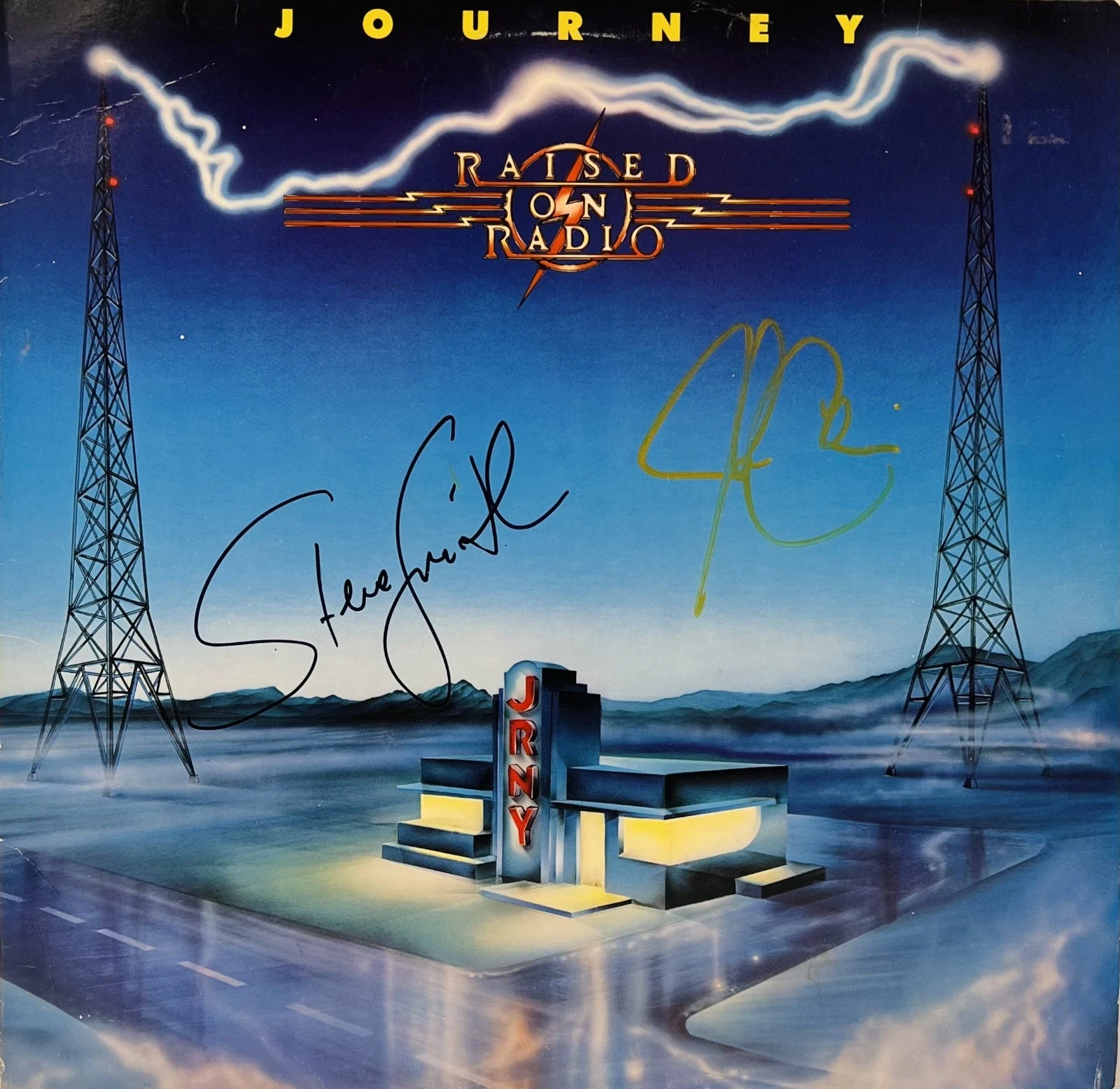 JONATHAN CAIN STEVE SMITH Signed Auto LP Cover 