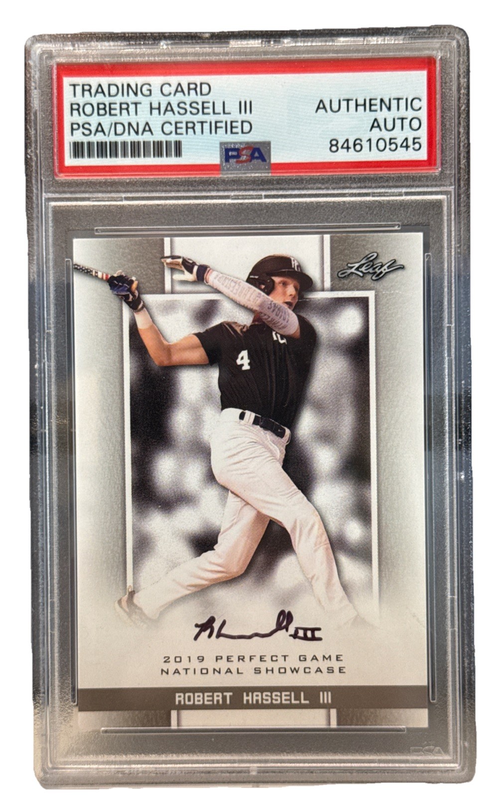 ROBERT HASSELL III signed (Washington Nationals) Perfect Game Card PSA 84610545