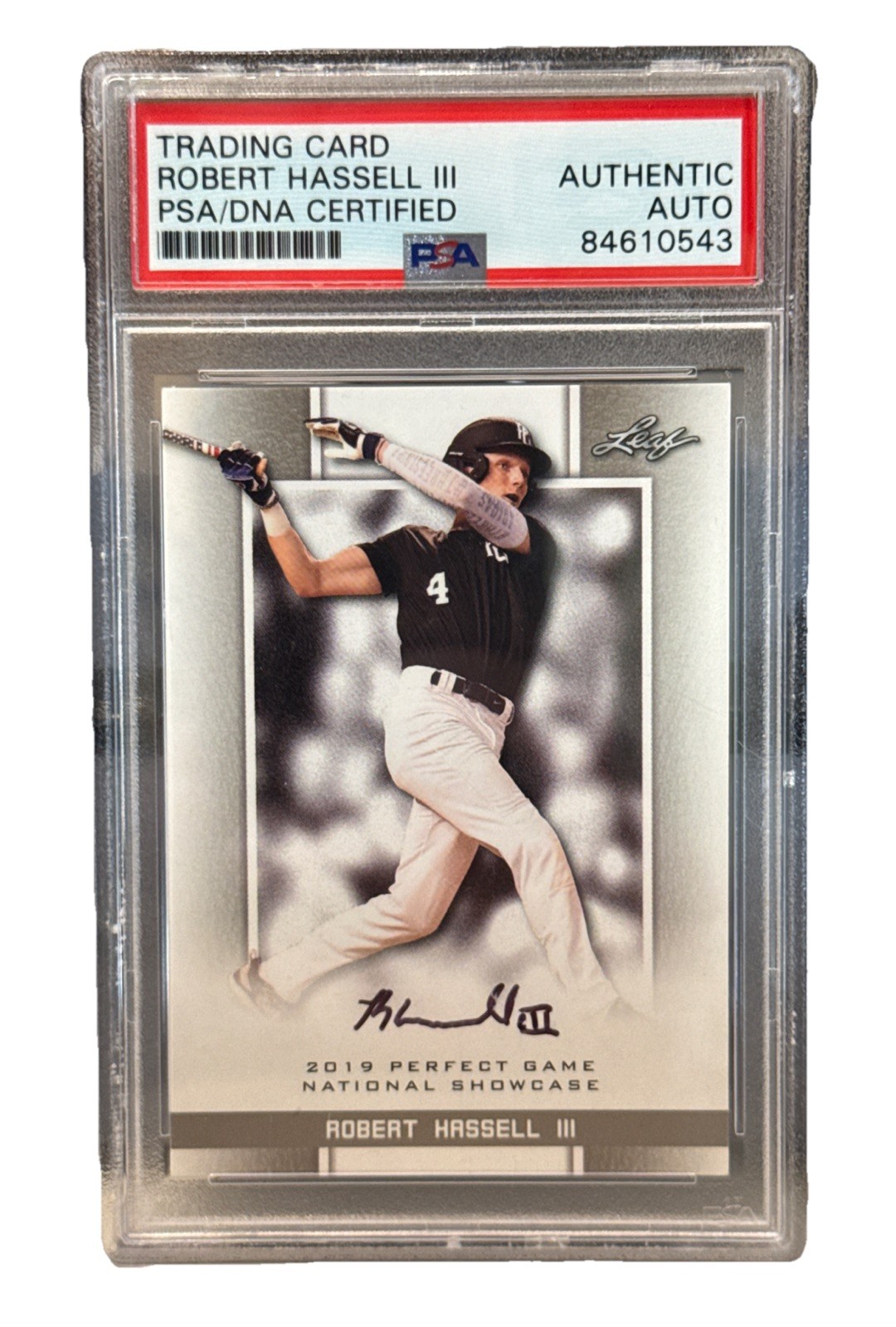 ROBERT HASSELL III signed (Washington Nationals) Perfect Game Card PSA 84610543