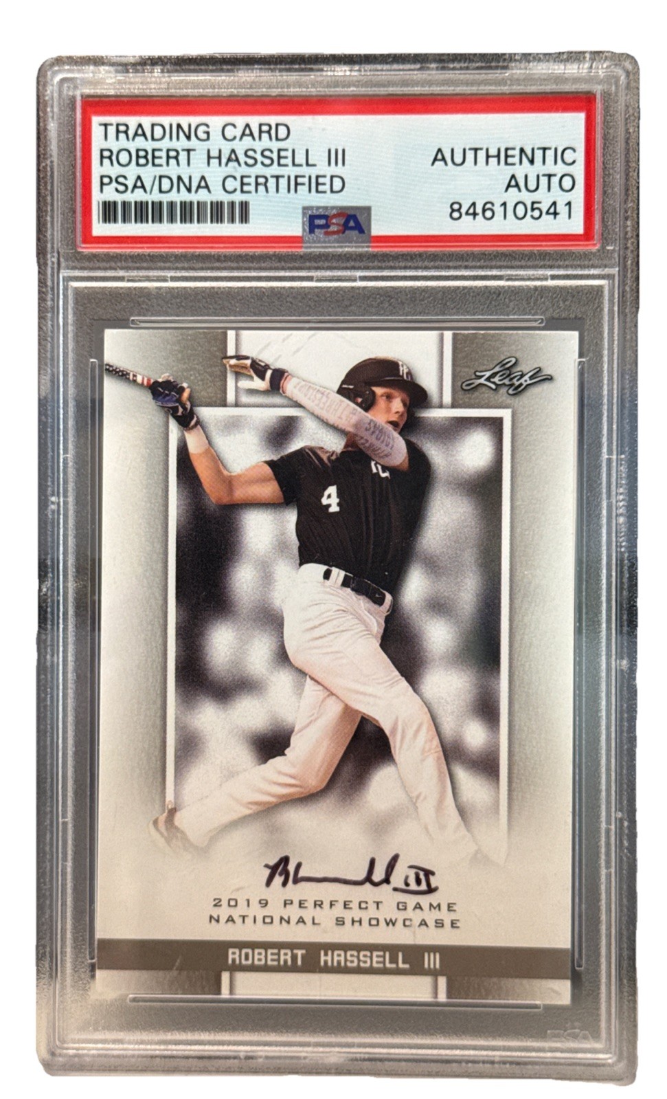 ROBERT HASSELL III signed (Washington Nationals) Perfect Game Card PSA 84610541