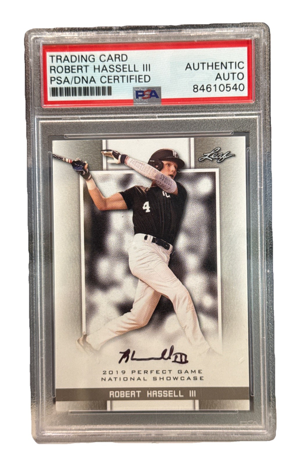 ROBERT HASSELL III signed (Washington Nationals) Perfect Game Card PSA 84610540