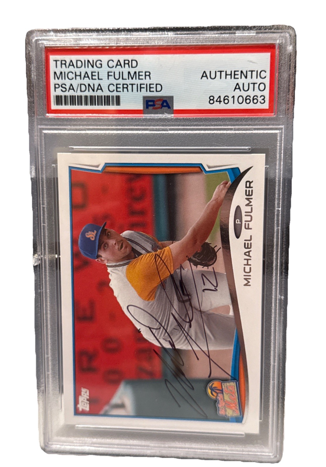 MICHAEL FULMER signed (Seattle Mariners) Topps 2014 minor Card PSA 84610663