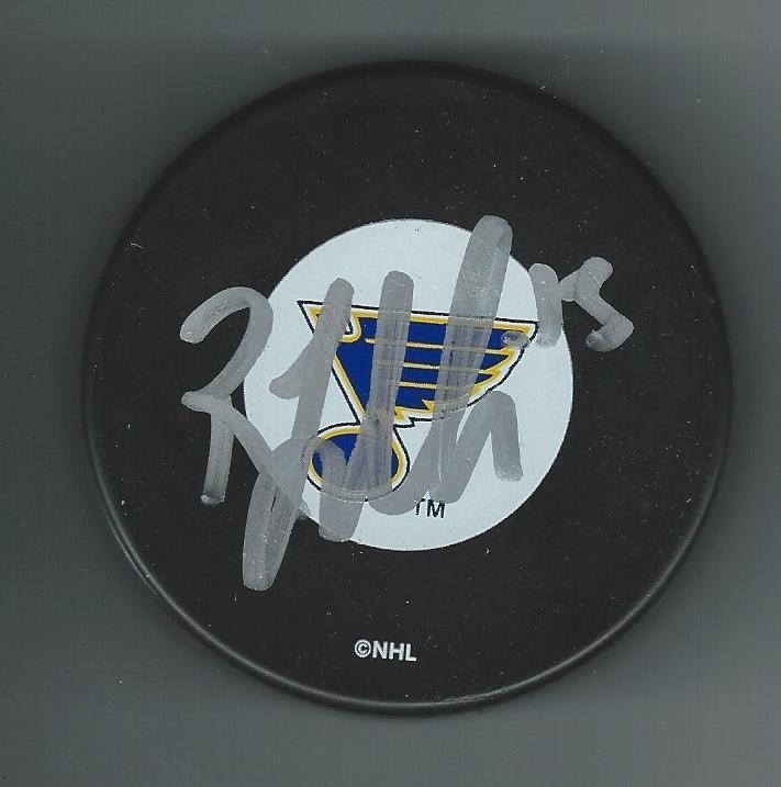 Robby FABBRI Signed ST LOUIS BLUES Puck