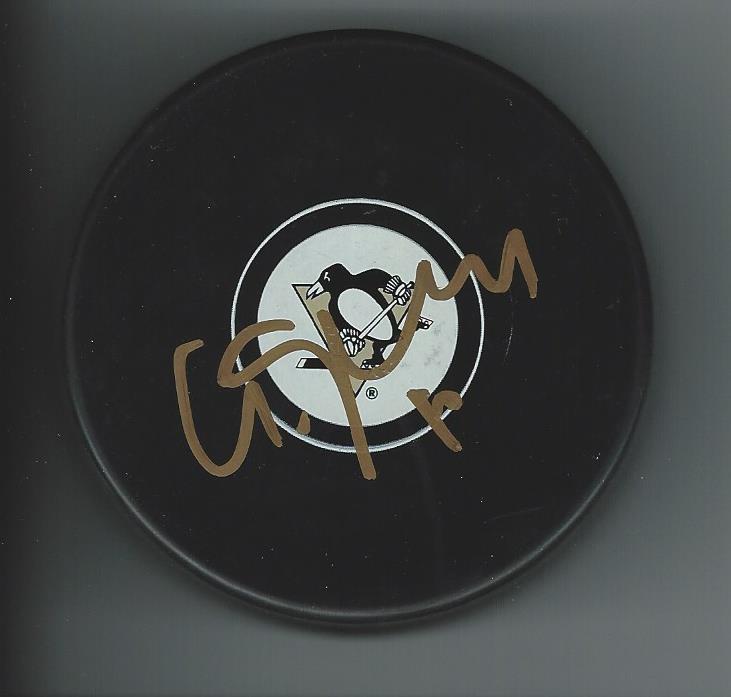 Christian EHRHOFF Signed PITTSBURGH PENGUINS Puck Germany 2018 Olympics
