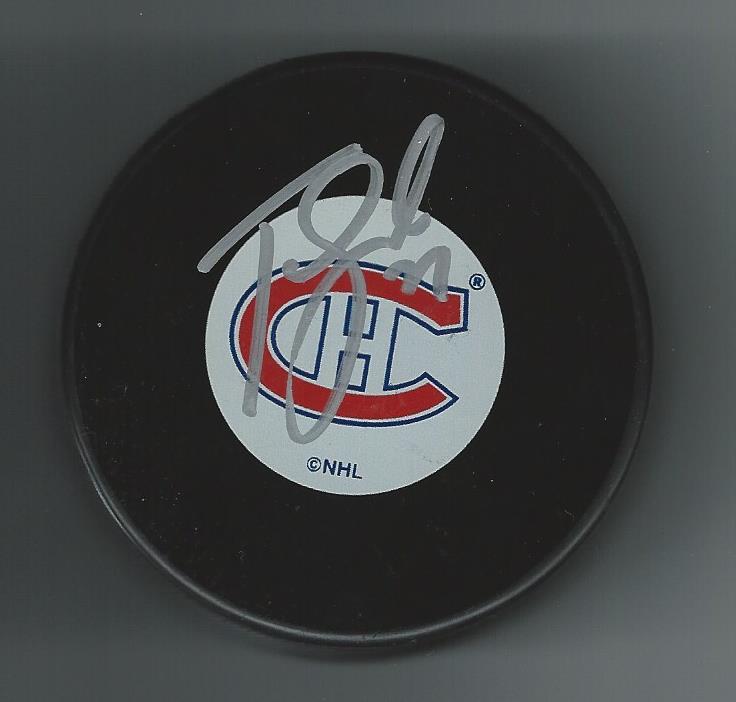 Tom GILBERT Signed MONTREAL CANADIENS Puck