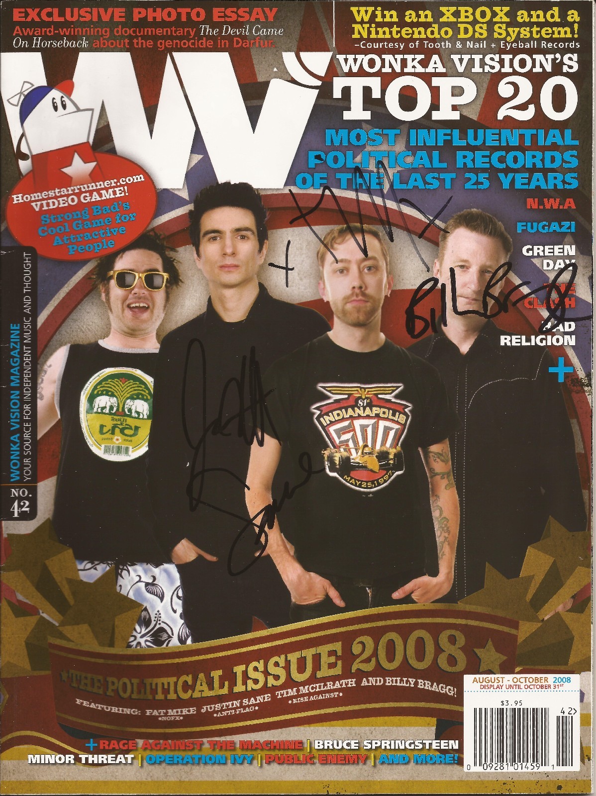 RISE AGAINST Tim McIlrath Billy Bragg Signed Punk Rock Magazine