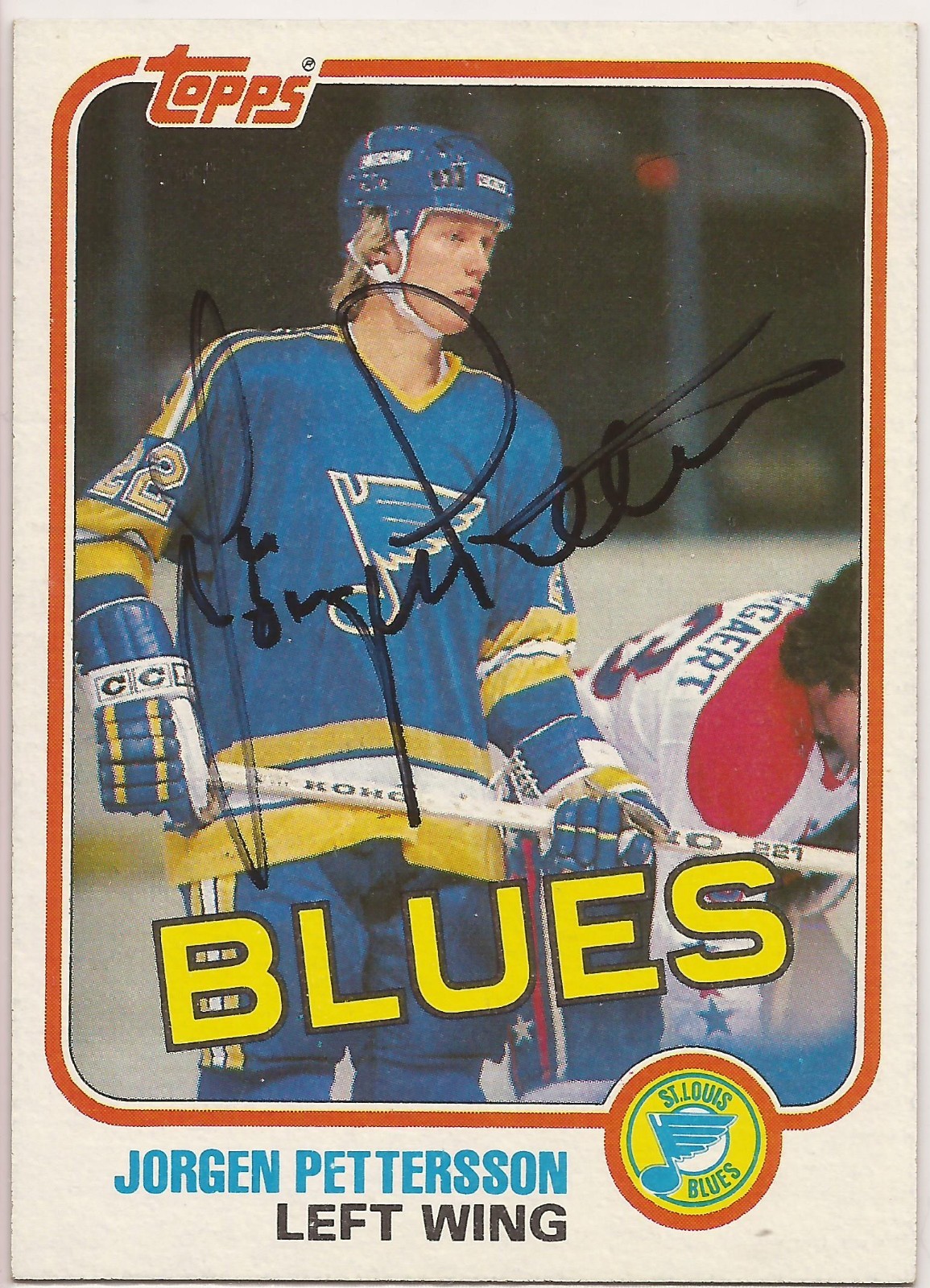 Jorgen Pettersson Signed 1981/82 Topps Card