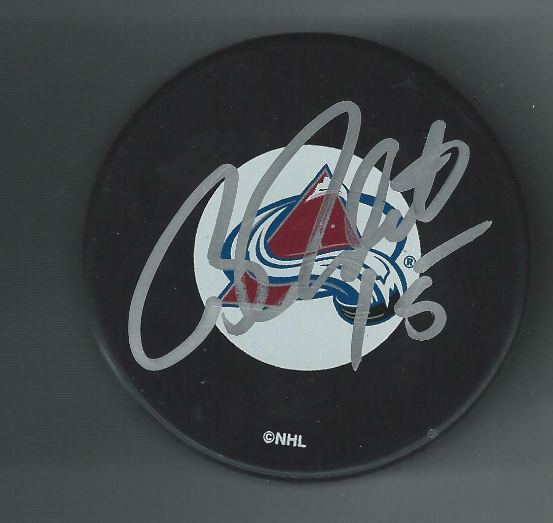 Brian Rolston Signed Colorado Avalanche Large Logo Puck