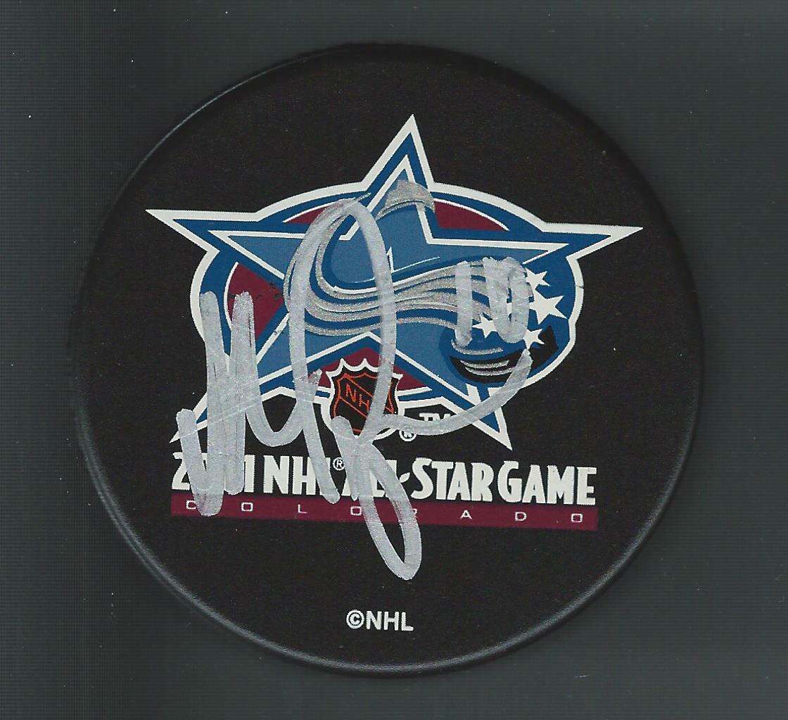 Marcus Ragnarsson Signed 2001 NHL All Star Game Puck San Jose Sharks