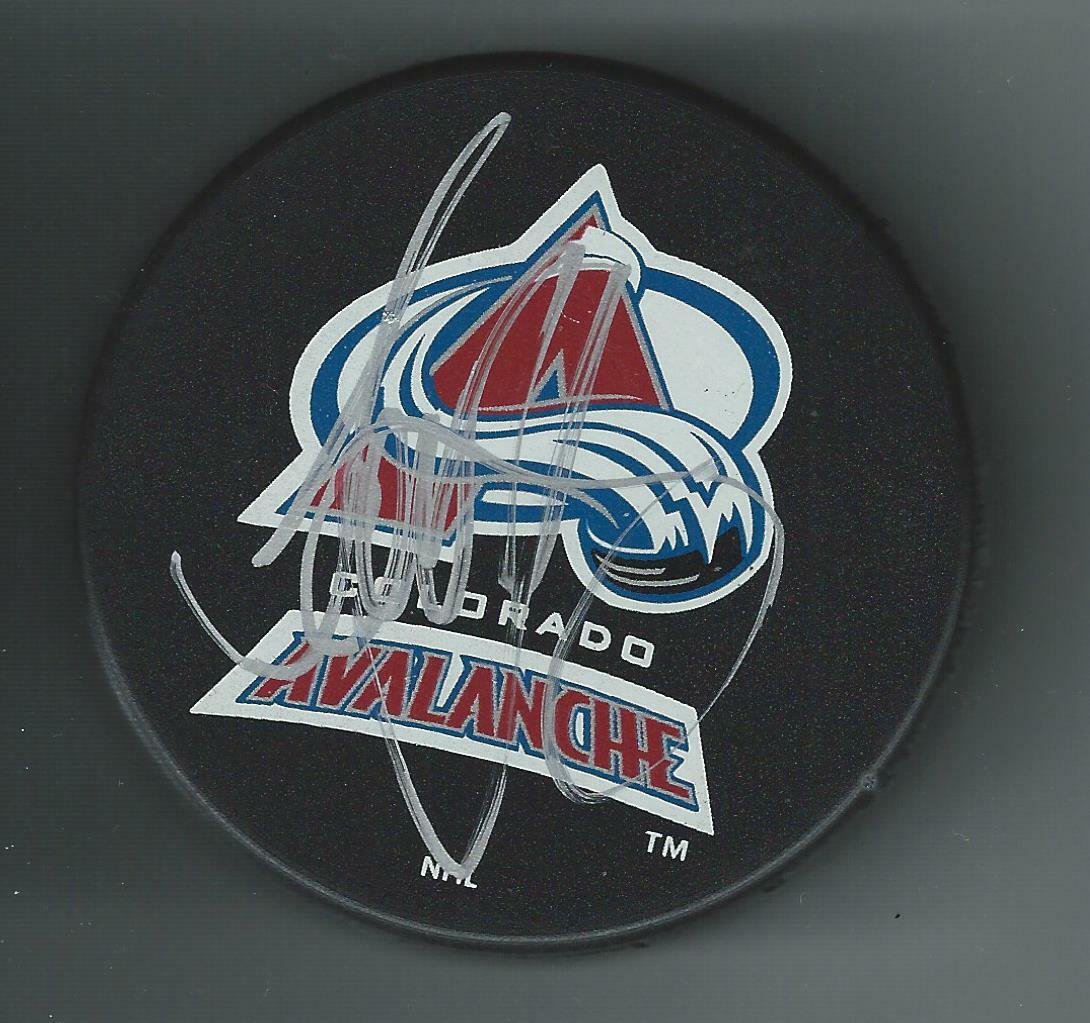 Scott Young Signed Colorado Avalanche Souvenir Puck
