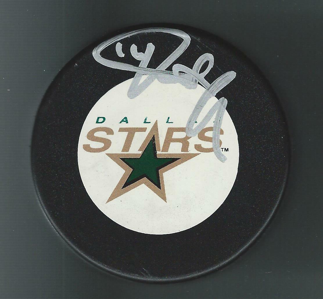 Pat Verbeek Signed Dallas Stars Trench Puck