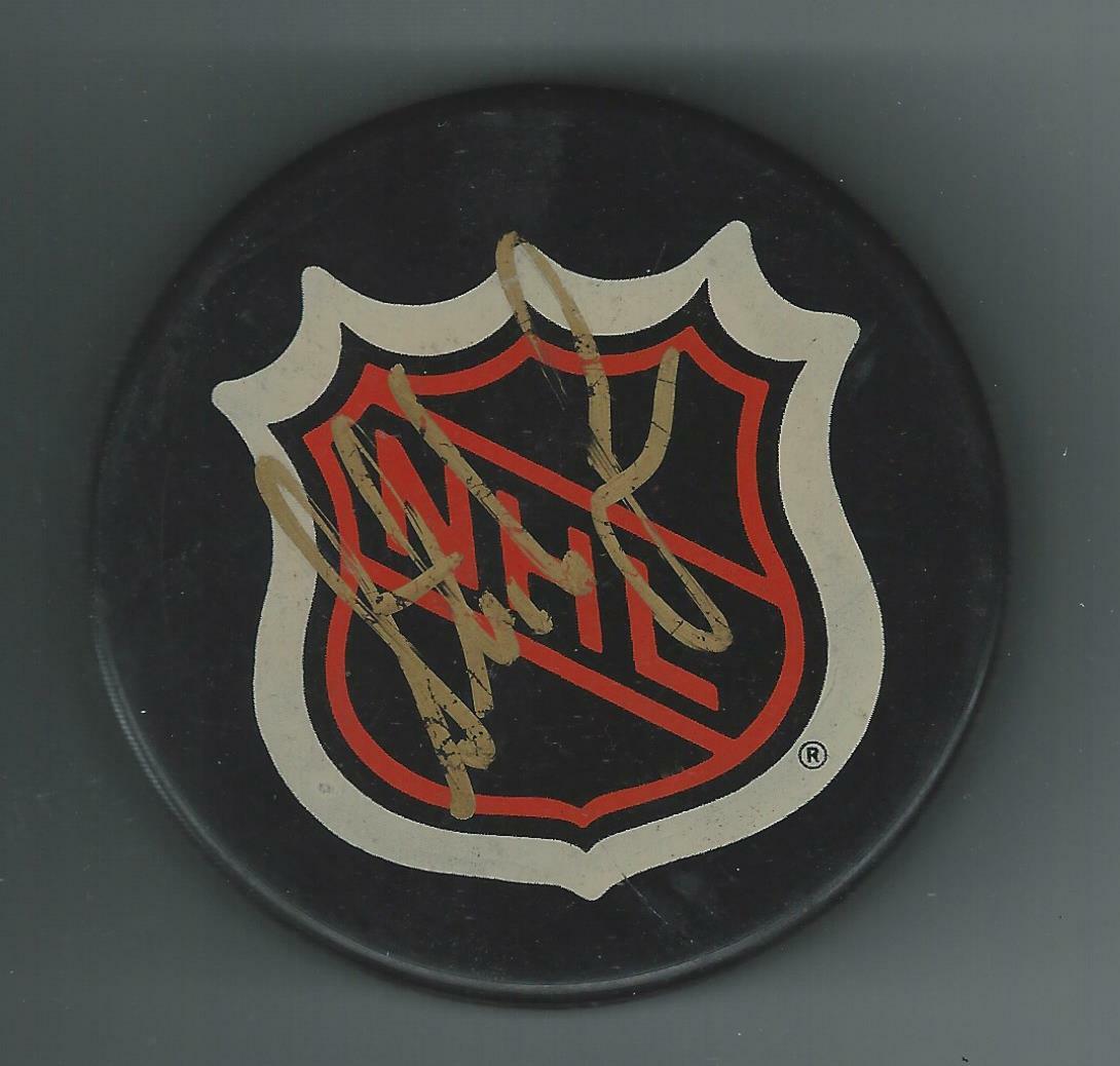 Stephane Fiset Signed NHL Break The Ice July 5, 1995 Puck Colorado Avalanche