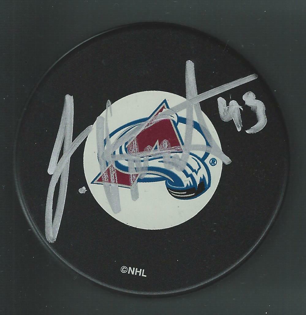 Jaroslav Obsut Signed Colorado Avalanche Puck