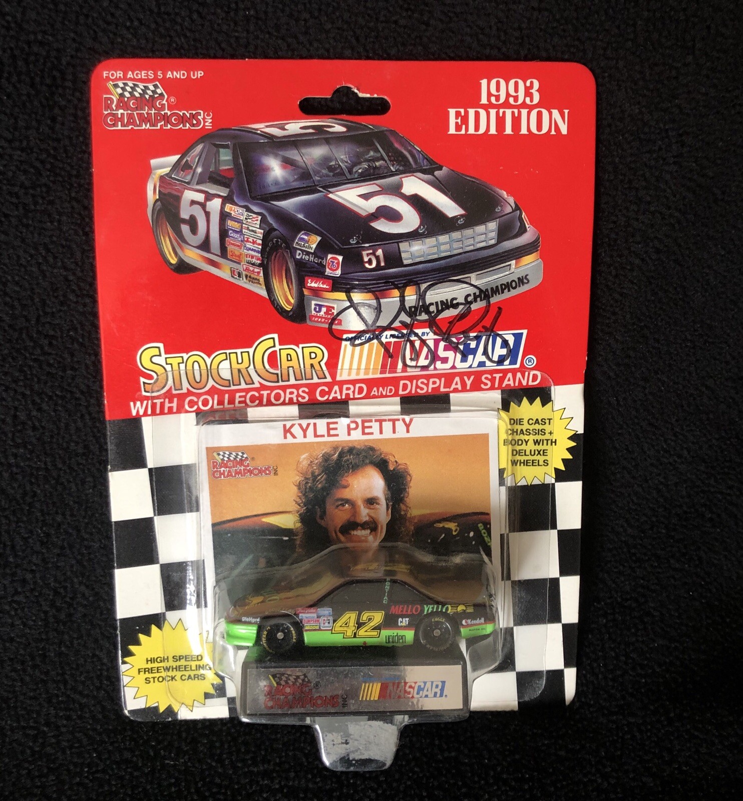 Kyle Petty Signed Racing Champions 1993 Mello Yello 1:64 Scale Stock Car