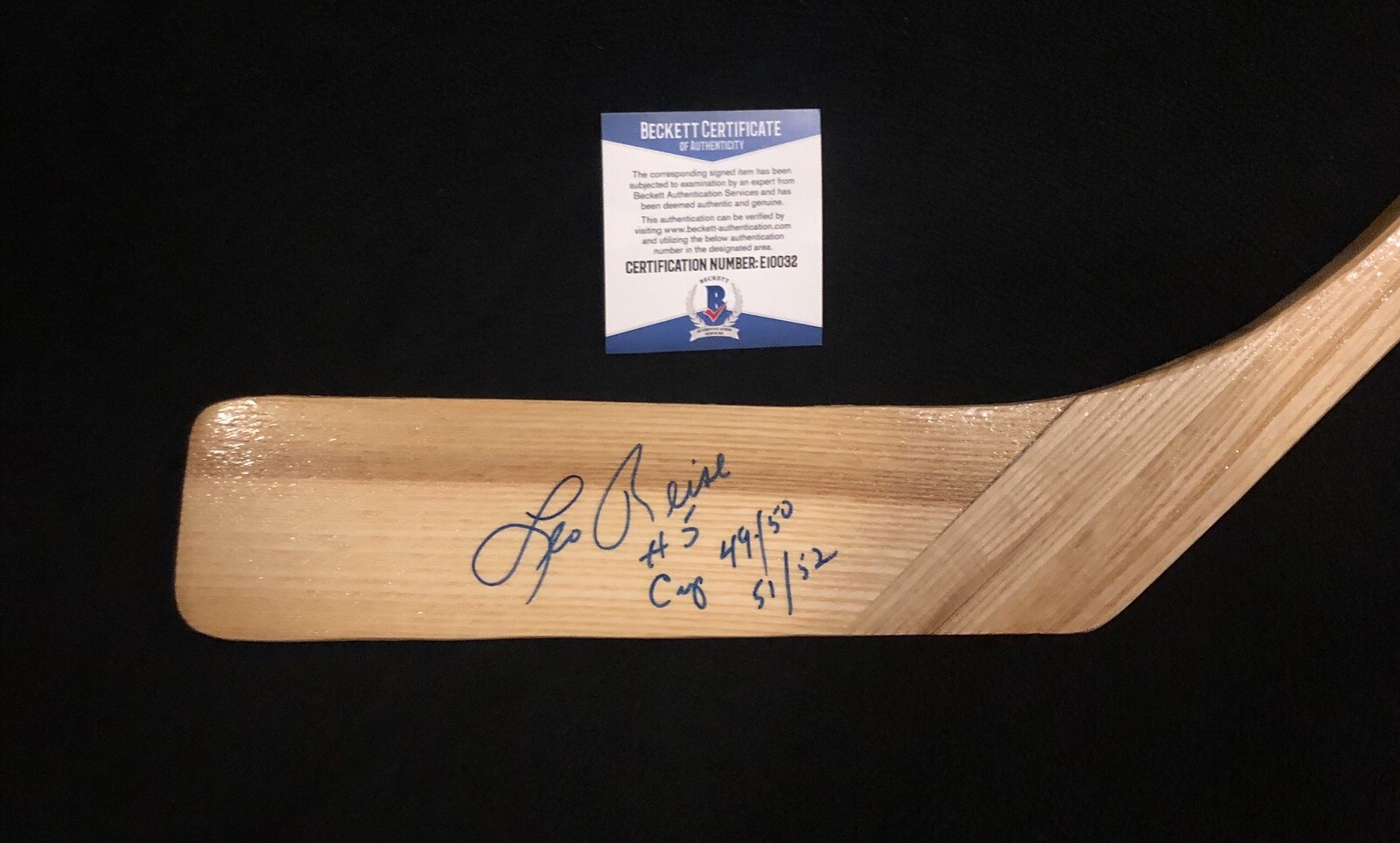Leo Reise Signed New York Rangers Northland Stick Beckett COA Detroit Red Wings