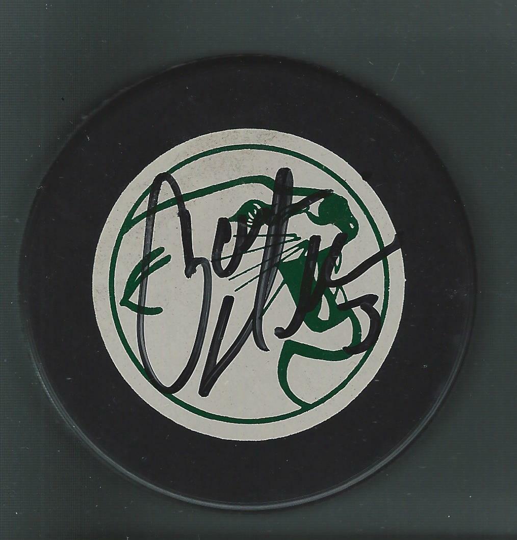 AARON MILLER SIGNED VERMONT CATAMOUNTS COOPER PUCK COLLECTIBLE MEMORABILIA