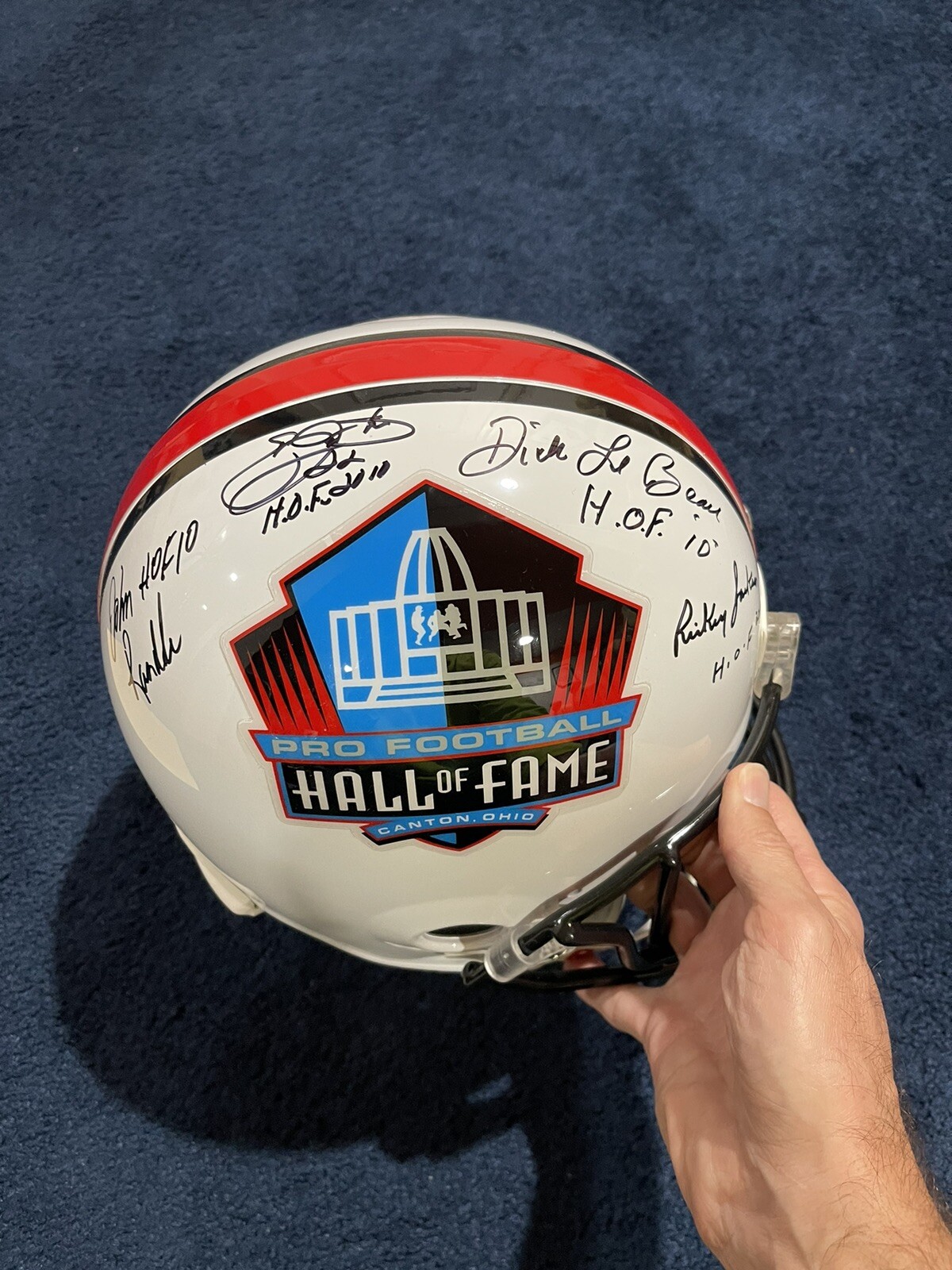 2010 HOF CLASS SIGNED HELMET EMMITT SMITH COLLECTION W/ LOA READ JERRY RICE ++ COLLECTIBLE MEMORABILIA