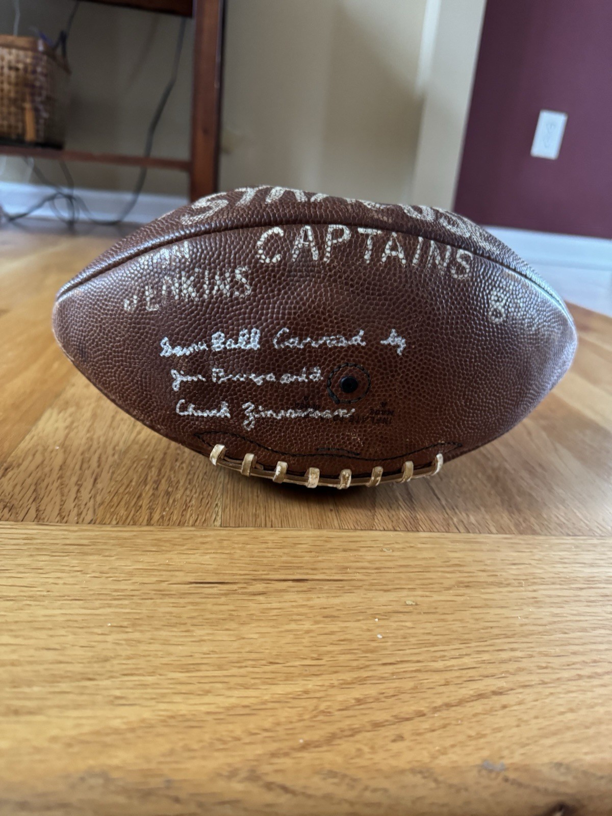 AMAZING JIM BROWN 1956 GAME USED FOOTBALL SYRACUSE CHUCK ZIMMERMAN HOLY GRAIL COLLECTIBLE MEMORABILIA