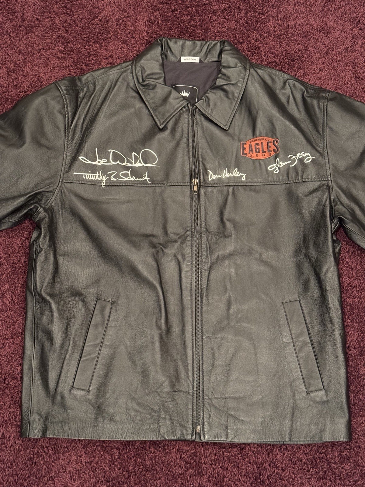 Rare Glenn Frey Don Henley Schmit Joe Walsh Signed 2003 Tour Jacket JSA Eagles
