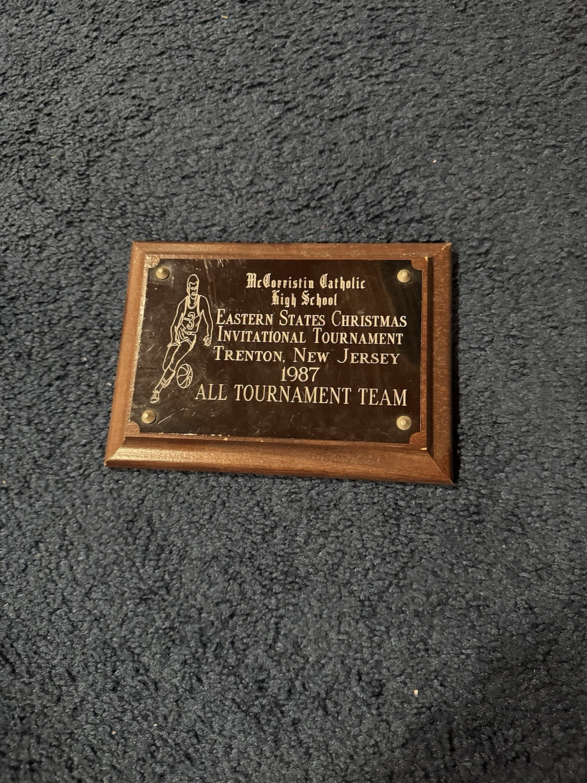 Personally Owned Lawrence Moten Award Syracuse University Basketball Signed