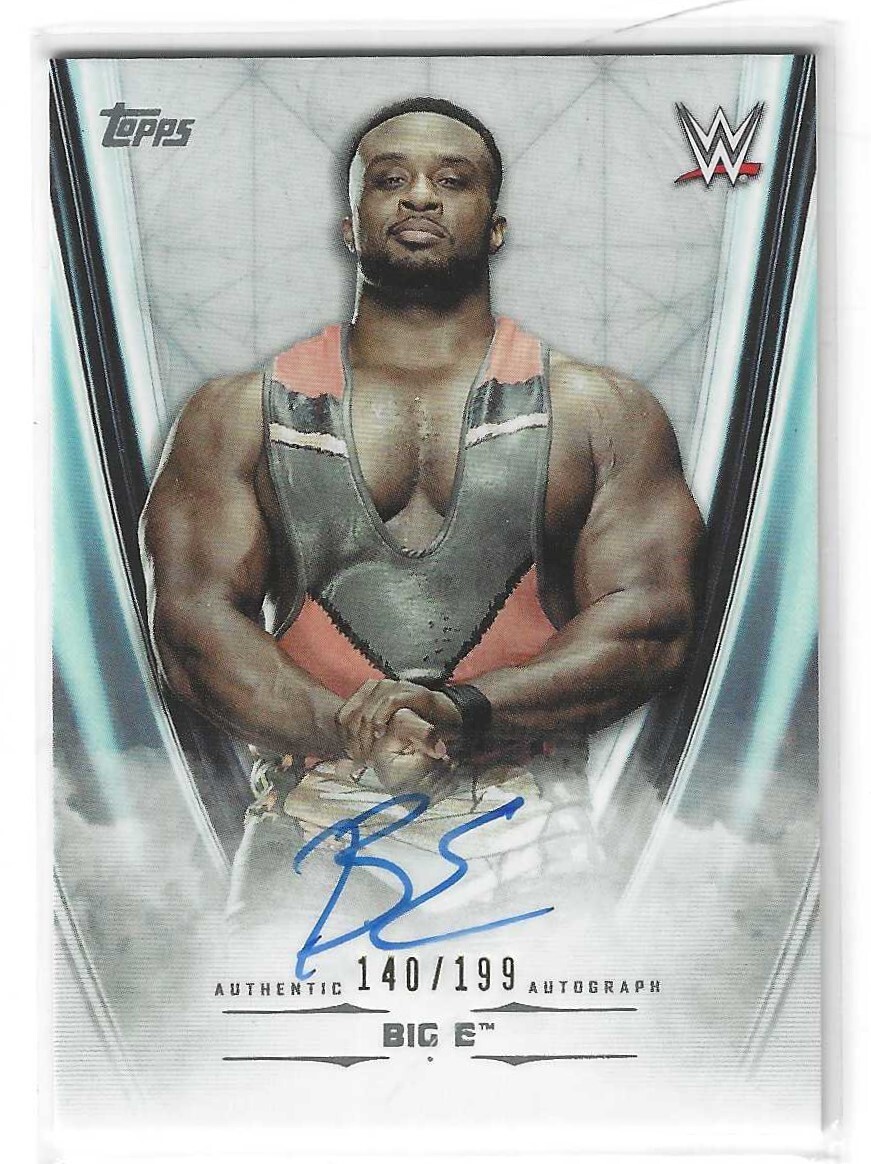 Big E 2020 Topps Undisputed WWE Smack Down Autograph Card A-BE 140/199