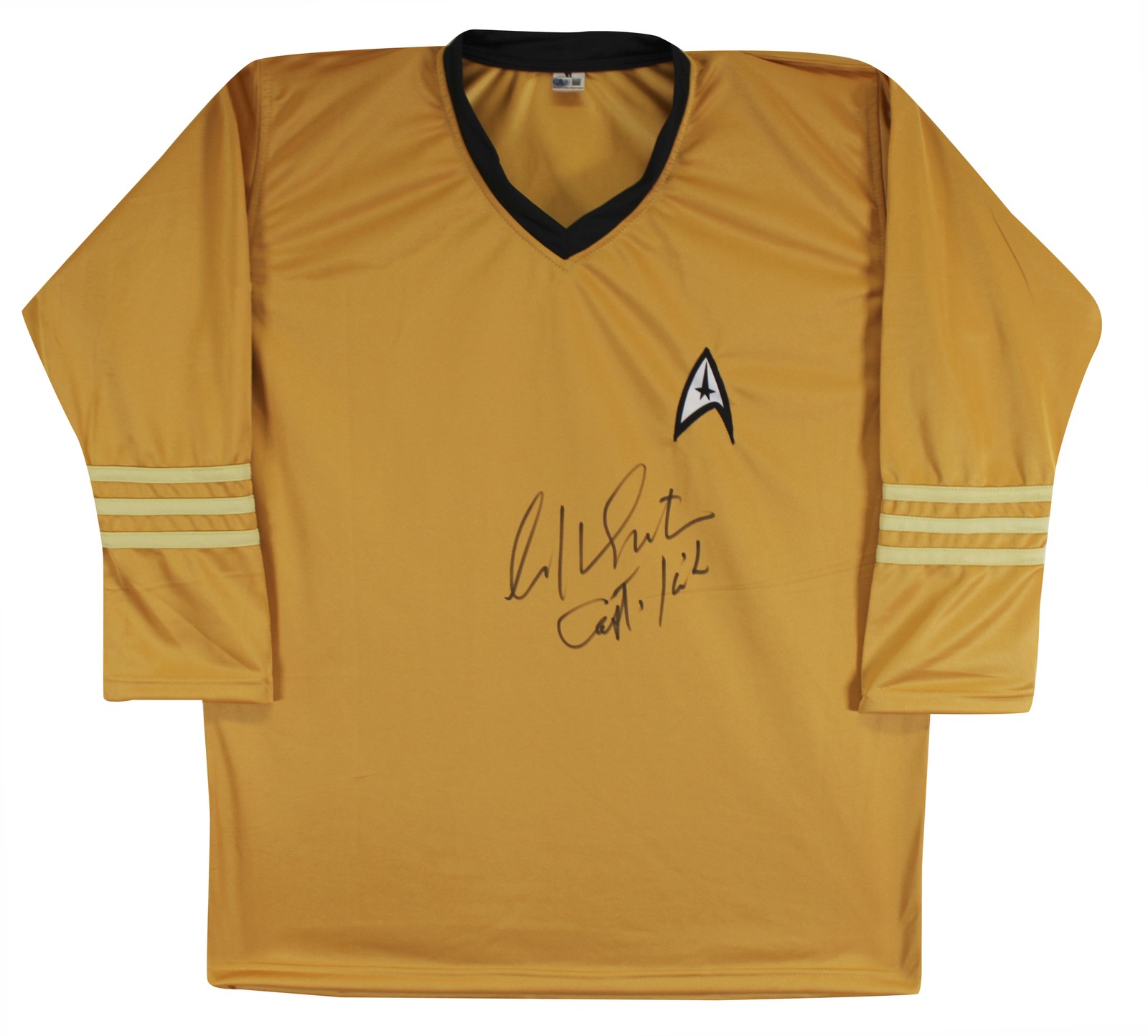 WILLIAM SHATNER STAR TREK “CAPTAIN KIRK” AUTHENTIC SIGNED UNIFORM SHIRT BAS WIT COLLECTIBLE MEMORABILIA