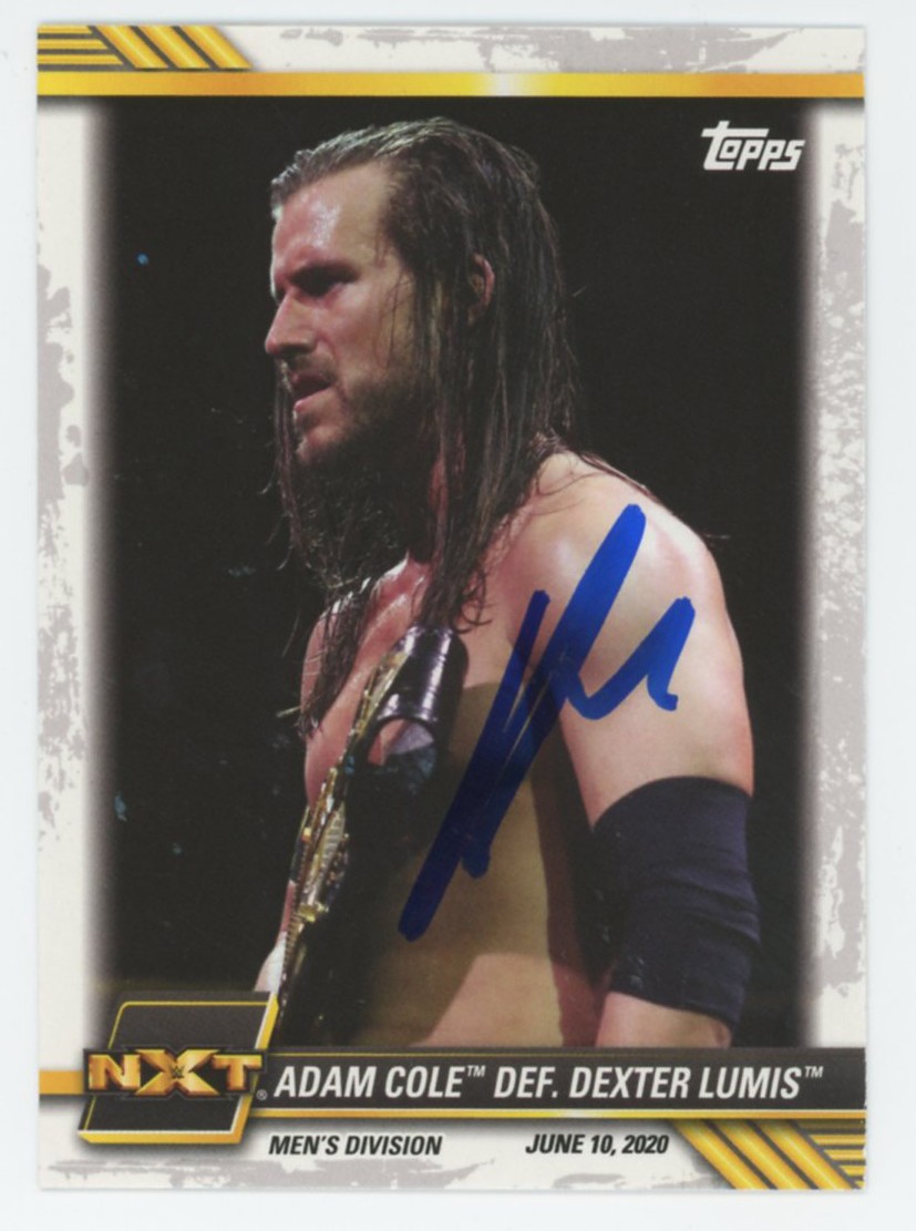 ADAM COLE WWE AUTHENTIC SIGNED 2021 TOPPS #39 CARD BAS #BS86643 COLLECTIBLE MEMORABILIA
